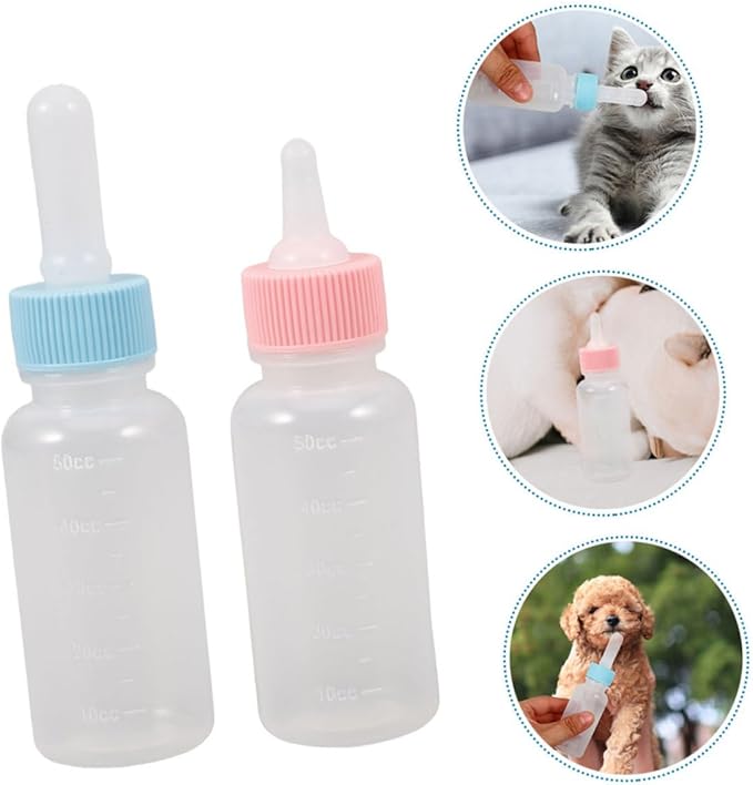 2pcs Puppy Bottle for Nursing Cat Bottle Tube Feeding Kit Goat Milk Feeder for Small Animals