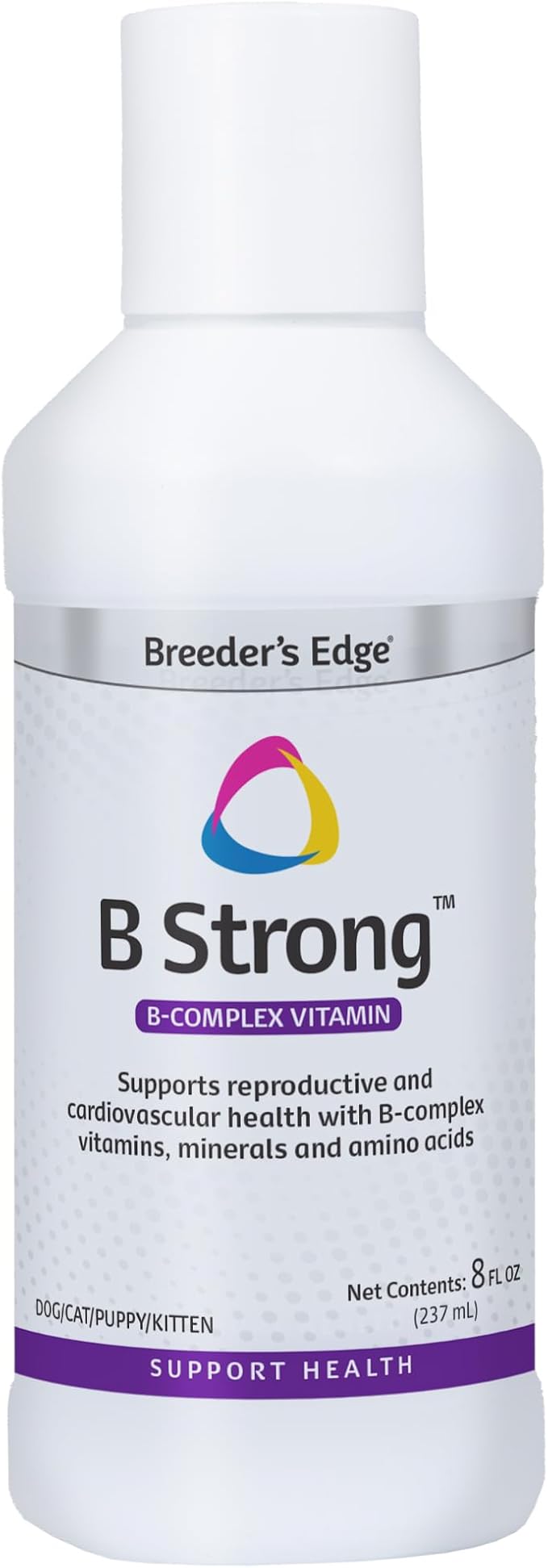 Breeder's Edge B Strong Liquid, Vitamin B for Dogs and Cats, Supports Canine and Feline Reproductive Health, Promotes Healthy Heat Cycles, Provides Energy, and Stimulates Appetite, 8 oz