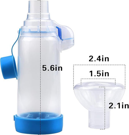 Pet Inhaler Spacer with Face Mask, Handheld Aerochamber for Pets, Dog Inhaler Spacer with Comfortable Mask, Aero Chamber (for Dogs Small & Medium)