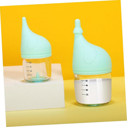 Mikikit 2pcs Pet Nursing Bottles for Newborn Kittens Puppies Safe Milk Feeders with Pressure Control Design for Pets