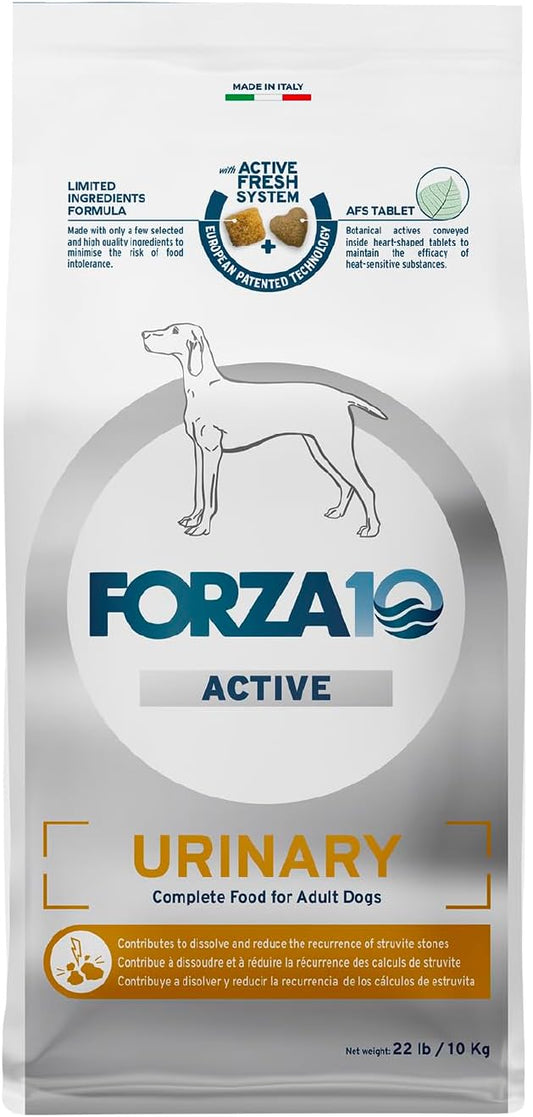 Forza10 - Dog Food, Limited Ingredient Dog Food for Urinary Health and UTI Support, Non-GMO, Fish Flavor, Made in Italy (22 lb)