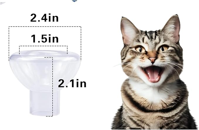 Pet Inhaler Spacer with Face Mask, Handheld Aerochamber for Pets, Cat Inhaler Spacer with Comfortable Mask, Aero Chamber (for Cats)