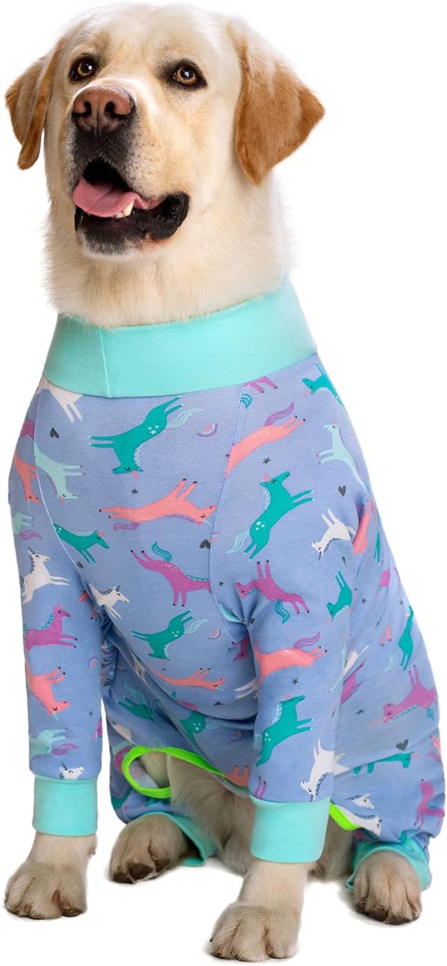 Purple Pony surgery Recovery Suit female male for Dogs After Surgery Medium Large Dogs Onesie,Lightweight Dog recovery suit for Shedding Prevent Licking Surgical Wound,Dog Pajamas Pjs ,Full Belly