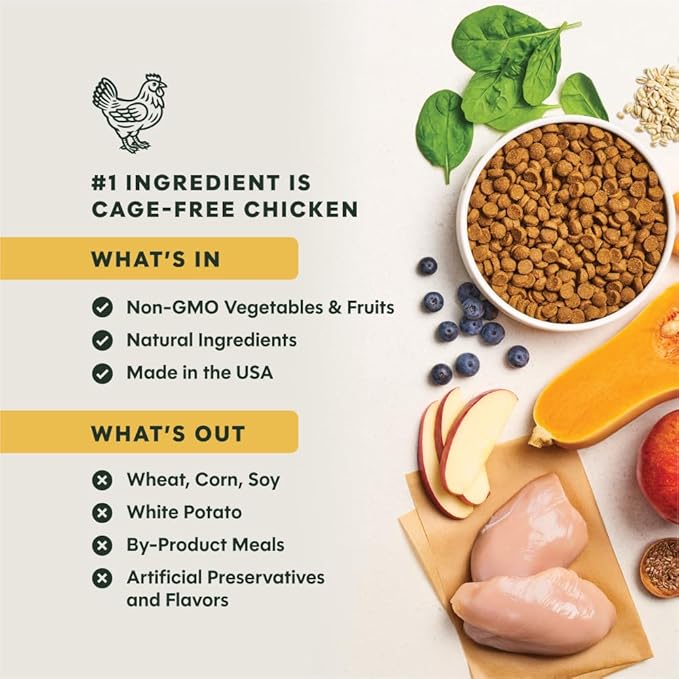 Instinct BeNatural, Natural Dry Dog Food, Raw Coated Kibble, Whole Grain - Real Chicken & Brown Rice, 25 lb. Bag