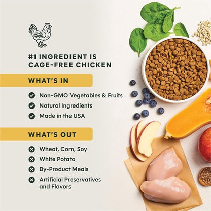 Instinct BeNatural, Natural Dry Dog Food, Raw Coated Kibble, Whole Grain - Real Chicken & Brown Rice, 25 lb. Bag
