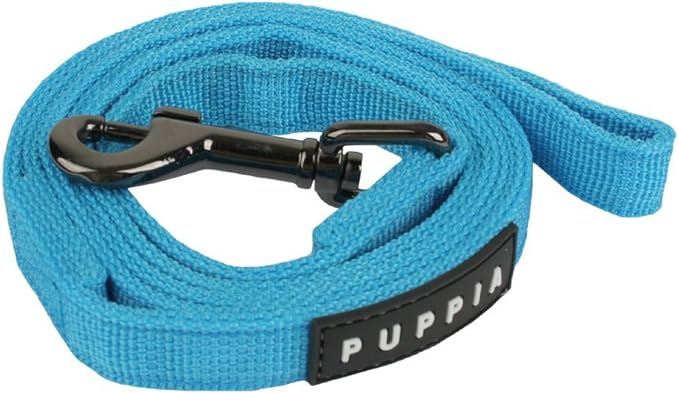 Puppia Two Tone Dog Lead Strong Durable Comfortable Grip Walking Training Leash for Small & Medium Dog, Sky Blue, Medium