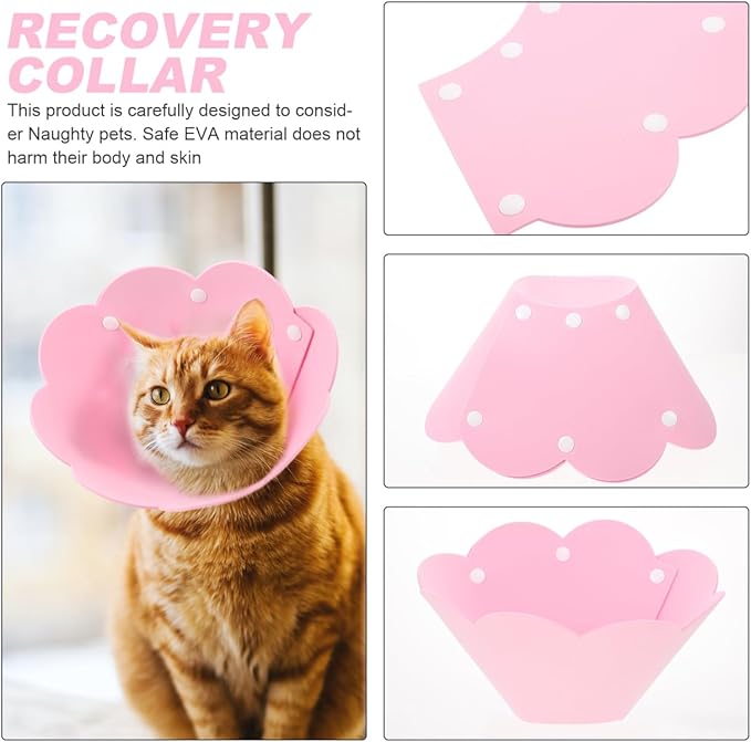 Cat Recovery Collar, Cat Recovery Collar Protective Cone Licking Neck Cone Kitten Pet Eva -Scratch