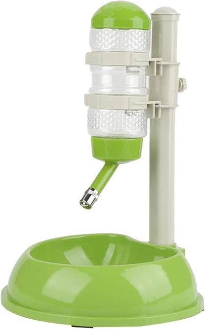 EVTSCAN Dog Food Dispenser, Adjustable Dog Bowl Food Dispenser Drinking Bowl Feeder for Pets Cats Dogs(Green)