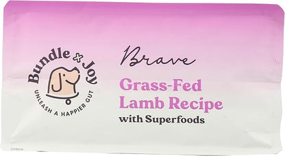 Bundle x Joy Brave Probiotic Dog Food Dry, Lamb, 4lb Bag, Allergy and Gut-Friendly Adult Kibble for Digestive Health with Grass-Fed Lamb, 20 Plant Based Superfoods, Poultry and Grain Free