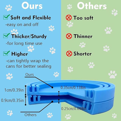 Jowxsx 2 Pcs Multicolored Pet Food Can Cover Silicone Can Lids for Dog and Cat Food Universal Size Feeding and Watering Supplies