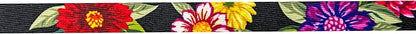 Wolfgang Heavy Duty Martingale Dog Collar with Quick Release Nylon Buckle for Walking & Training, DarkFloral Print, Large