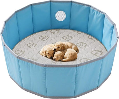 FXW Washable Pee Pads for Dogs, Leak-Proof & Non-Slip, Specifically Designed for Whelping Box, 36" Round, Khaki, 1 Pack