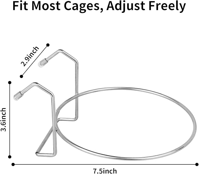 Fri4Free 2PCS Kennel Water Bowl Hanging, Stainless Steel Puppy Bowls for Small Dog Cage, Kennel, Crate, Catio Accessories, Dog Crate Water Bowl Dish Feeder Food Holder No Spill (20oz/2.5cups)