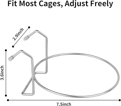 Fri4Free 2PCS Kennel Water Bowl Hanging, Stainless Steel Puppy Bowls for Small Dog Cage, Kennel, Crate, Catio Accessories, Dog Crate Water Bowl Dish Feeder Food Holder No Spill (20oz/2.5cups)