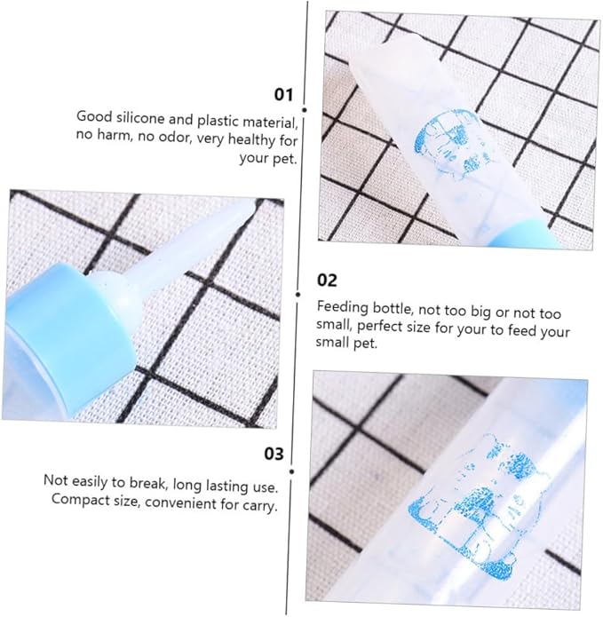 2pcs Pet Supplies Pet Feeding Bottles Nursing Bottles for Puppies and Kittens Portable Soft and Milk Feeders