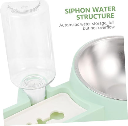 ORFOFE Multifunctional Stainless Steel Dog Feeding Bowl Water and Food Dispenser Pet Feeder Safe Non-Toxic Smooth Surface for Home Use