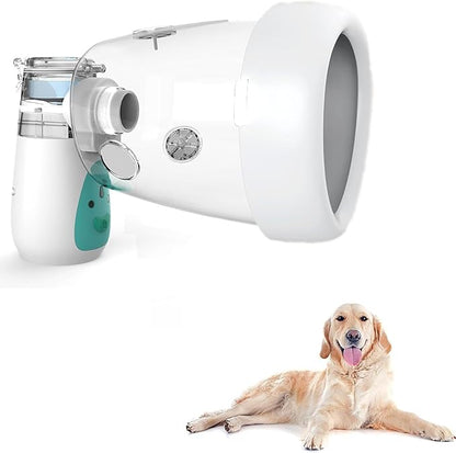 Pet Nebulizer for Dogs, Dog Nebulizer and Inhaler Mask for Dog,Low Noise, Suitable for Large Dogs, Green L