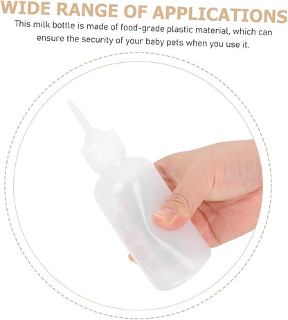 4pcs Small Cat Milk Bottles Nipples Pet Nursing Bottles for Kitten Puppies