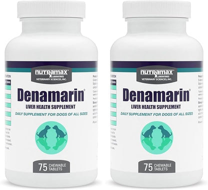 Nutramax Laboratories Denamarin for Dogs Chewable Tablets -,75 Count (Pack of 2)