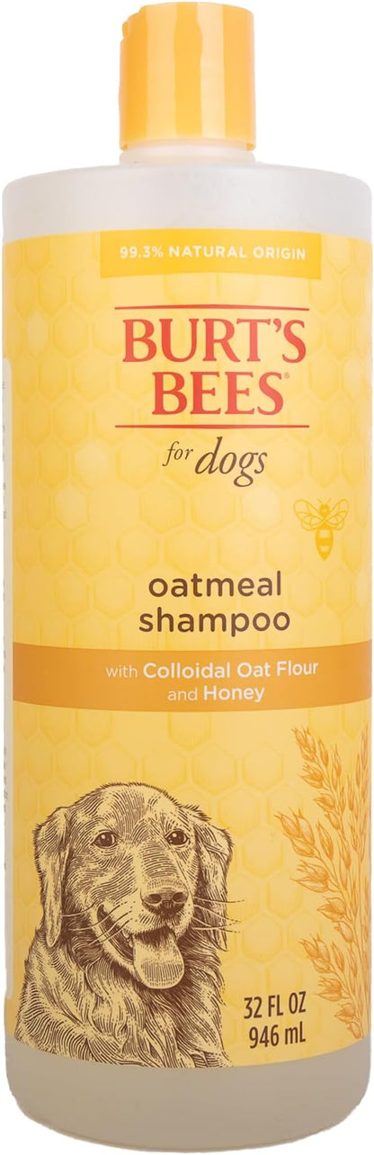 Burt’s Bees for Pets Oatmeal Dog Shampoo with Honey, Soothing Dog Shampoo for Itchy and Sensitive Skin, pH Balanced Formula That Gently Cleans and Moisturizes Dog Coats, 32 Fl Oz