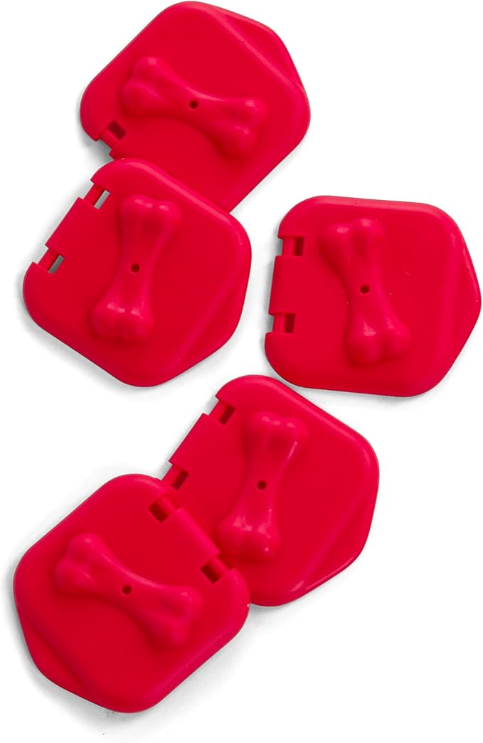 Outward Hound by Nina Ottosson Extra Doors for Dog Brick Interactive Dog Puzzle - 5 Pack, Red