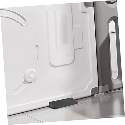 Milisten Safety Door Gate Bottom of Door Kick Plate Freestanding Pet Gates for Dogs Pet Gate Support Feet Fence Hardware Front Door Kick Plate Pet Gate Stairs Black Plastic