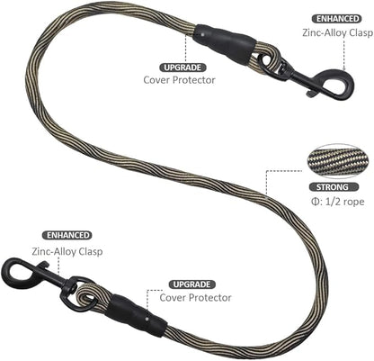 BTINESFUL 3FT Dog Tie Down, Nylon Rope Short Dog Tether Indoor Training Safety Vehicle Tether for Large Medium Strong Puppy