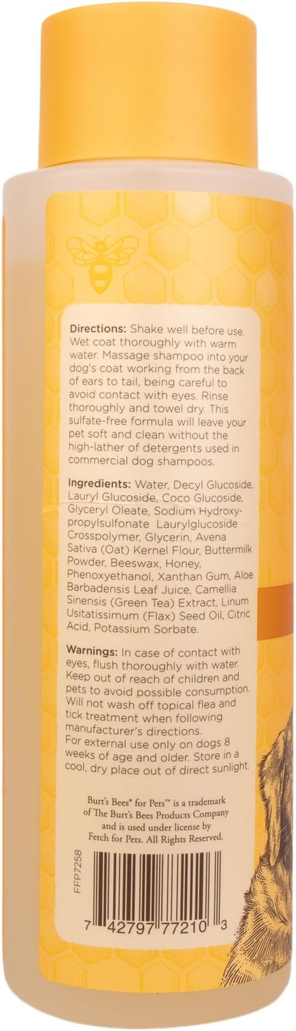 Burt’s Bees for Pets Oatmeal Dog Shampoo with Honey, Soothing Dog Shampoo for Itchy and Sensitive Skin, pH Balanced Formula that Gently Cleans and Moisturizes Dog Coats, 16 Fl Oz - 6 Pack