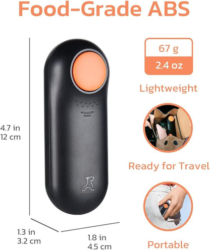 Clink Design Dog Training Clicker and Clicker Dog Trainer with Built in Treat Storage, Compact Dog Clicker for Puppy Training or Cat Clicker, 2.36 oz, Black