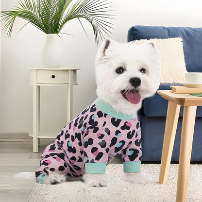 Dog Surgery Recovery Suit, Dog Onesie for Surgery Female Male Dogs, Dogs Pajamas Long Sleeve, Small Dogs Onesie, Abdominal Wound Bandages Surgical Suit, Cat Recovery Suit for Shedding Skin Disease