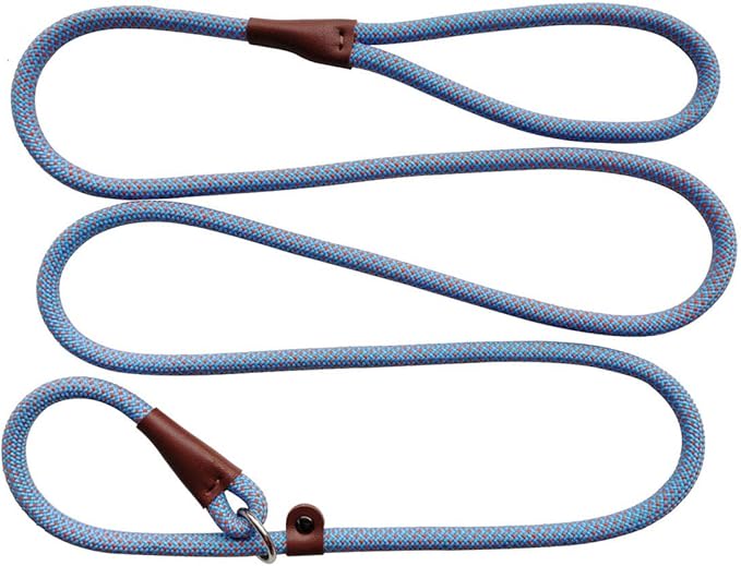 BTINESFUL 7ft Slip Lead Dog Leash, 1/4" Nylon Rope Dog Training Leash for Small Medium Dogs Outdoor No-Pull Walking, Behavior Training, 14+ Colors