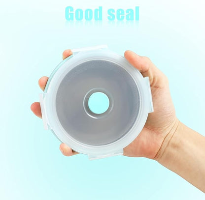 Luter 2 Pieces Collapsible Dog Bowls Silicone Food Water Travel Bowl with Lids Portable Expandable Pet Feeding Watering Cup Dish for Walking Kennels Camping 350ml (12x12x3cm) (Gray & Blue)…