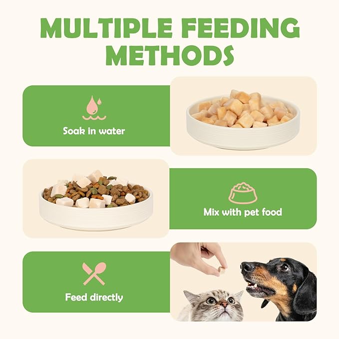 MON2SUN Freeze-Dried Chicken Dog and Cat Treats, Single Ingredient Training Treats, High Protein Grain-Free Snack & Food Topper, 3.5oz
