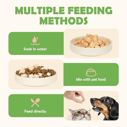 MON2SUN Freeze-Dried Chicken Dog and Cat Treats, Single Ingredient Training Treats, High Protein Grain-Free Snack & Food Topper, 3.5oz