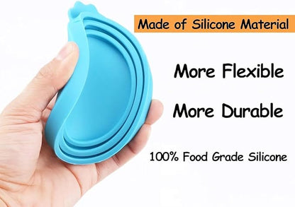 Jowxsx 2 Pcs Multicolored Pet Food Can Cover Silicone Can Lids for Dog and Cat Food Universal Size Feeding and Watering Supplies