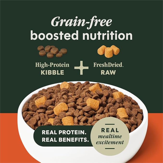Instinct RawBoost Gut Health, Natural Dry Dog Food with FreshDried Raw, High Protein, Grain-Free Recipe - Real Chicken, 18 lb. Bag
