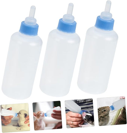 balacoo 6pcs Pet Nursing Bottles for Kittens and Puppies Easy Feeding Cat Milk Bottle for Newborn Animals Practical and Leak Design Blue