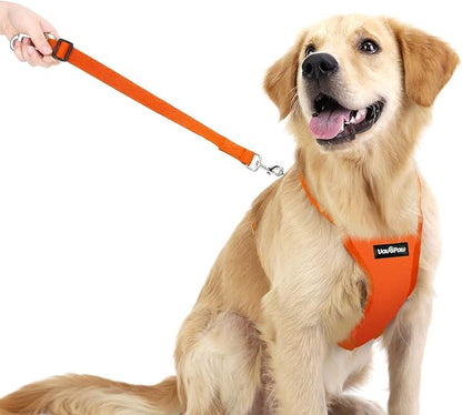 VavoPaw Dog Seat Belt, Safety Vest Dog Car Harness with Adjustable Buckle Dog Seat Belt for Vehicle Nylon Pet Safety Seat Belts Heavy Duty(L, Orange)