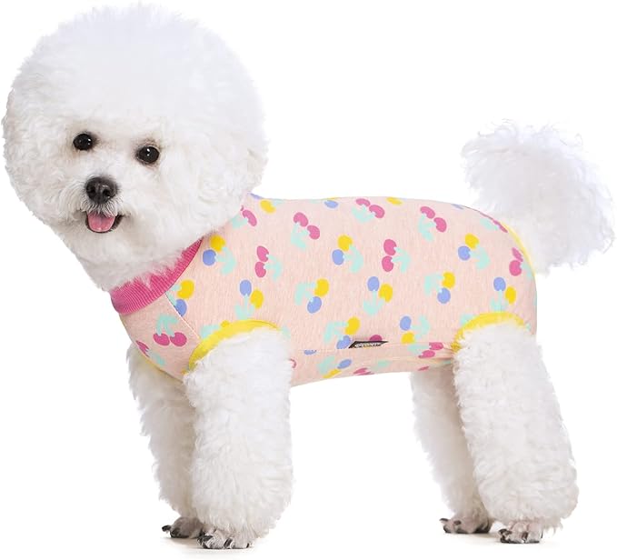 2 Packs Pet Dog Recovery Onesie Suit for Dogs Cats After Surgery,Dog Abdominal Wounds Bandages Cone E-Collar Alternative. (Pink, M)