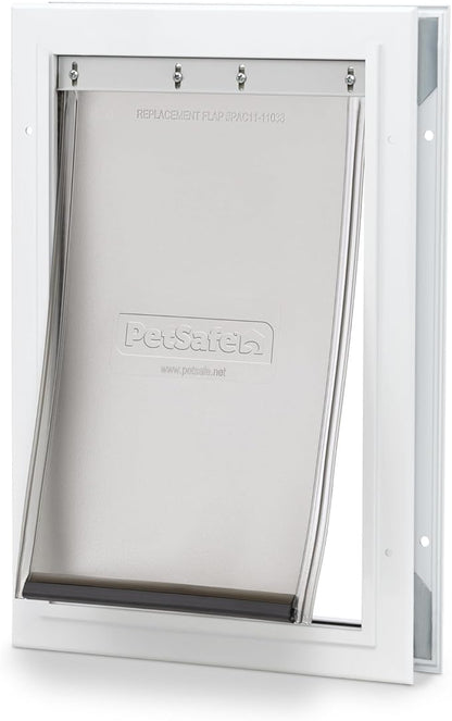 PetSafe Freedom Aluminum Pet Door for Dogs and Cats, Medium, White, Tinted Vinyl Flap
