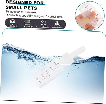 YARNOW Portable Nurser Bottles Set 3pcs Plastic Feeding Bottles Kitten Milk Replacement Liquid for Newborn Pets