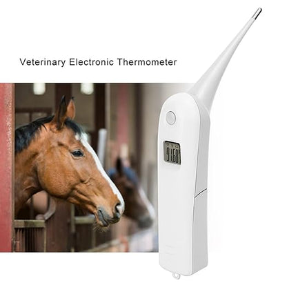 Tiiyee Pet Thermometer, Fast Digital Veterinary Thermometer Electronic Accurate Temperature Readings with Waterproof Flexible Round Tip for Cats Dogs Horse Cattle Pigs Sheep Livestock Fever Detection