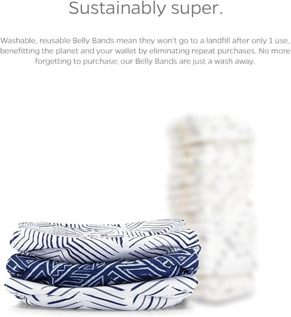 Pet Parents® Washable Belly Bands for Male Dogs (3pack) + Extendrs® of Durable Dog Diapers Male, Premium Male Dog Diapers & Dog Wraps (X-Small, Kahuna)