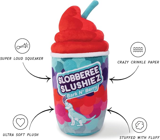 Fringe Studio Plush Dog Toy, SLOBBEREE SLUSHIEZ, Wagsdale Dog Toy Collection (289737)