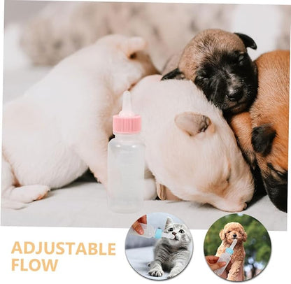 2pcs Small Animal Milk Feeder Bottles Puppy Kitten Nursing Kit for Newborn Pets Easy to Use Feeding for Kittens Puppies and Small Animals