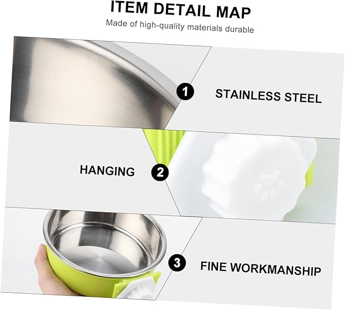 BESPORTBLE Pet Drinking Bowls Insulated Dog Water Bowl Portable Easy Stainless Steel Pet Feeder