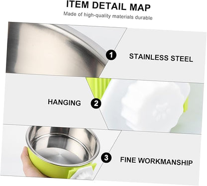 BESPORTBLE Pet Drinking Bowls Insulated Dog Water Bowl Portable Easy Stainless Steel Pet Feeder
