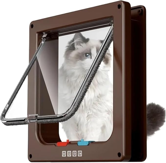 pet Door, Energy-Saving and Efficiency-Enhancing Pet Doors and Leak-Proof Dog Cages Improve Efficiency By Half(Black)