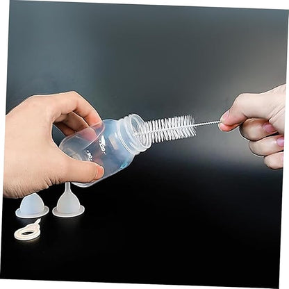 Levemolo 2pcs Cat Milk Bottle for Newborn Kittens and Puppies Manual Feeder with Silicone Nipple Safe and Odorless Small Pet Feeding Bottles for Hand-Feeding and Controlling Food Intake