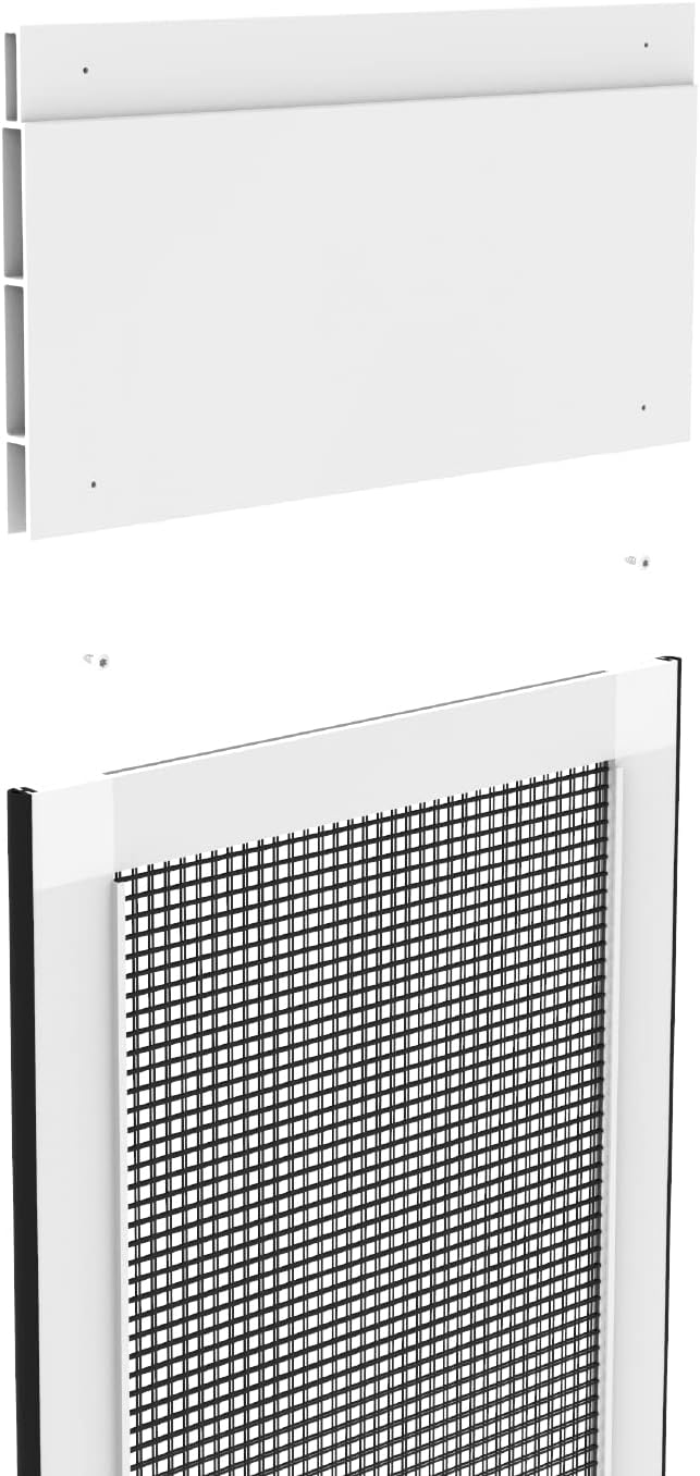 Hakuna Pets Patio Pet Door 3.9” Height Extension, Fits Screen Insert Panel for Large Doors, White